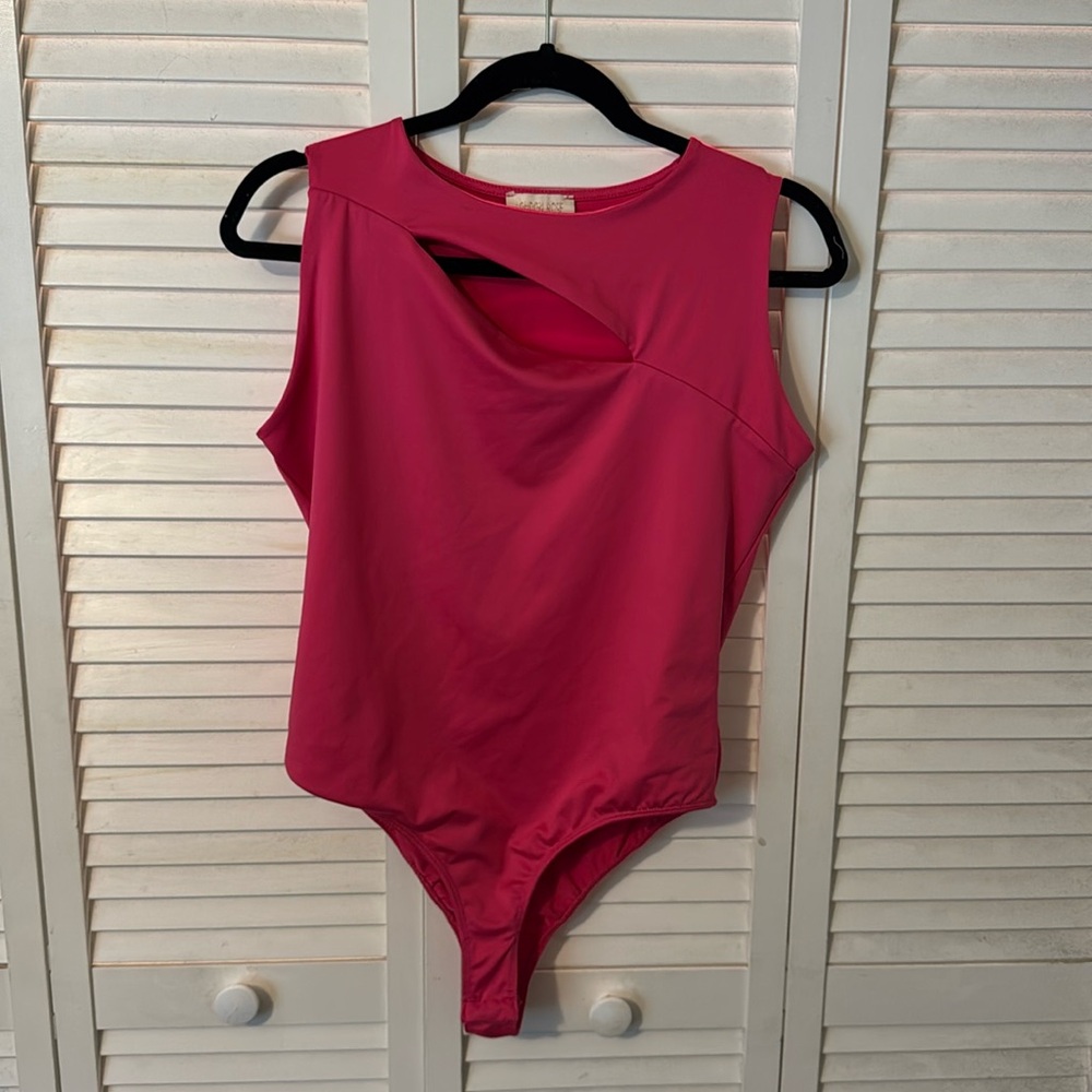 Pink Bodysuit with cutout